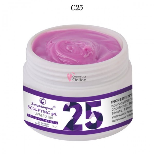 Gel UV / LED FSM Sclupting Gel de constructie, 15ml - 25 Late Pink